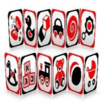Harmonica - red, black and white