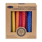 Honeycomb Beeswax Chanukah Candles, Multicolour