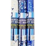 Chanukah Gift Wrap, 3 Assorted Styles, 30 Sq Ft