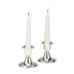 Candlesticks, Silver-Plated Zinc, 2.5", Pair