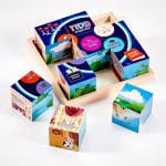 Passover “6 in 1″ Puzzle, Wood, 9 Blocks, 7″ x 7” – Rite Lite