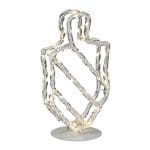 Twinkling Dreidel LED Decoration, Clear Plastic, Battery Operated