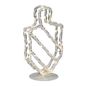 Twinkling Dreidel LED Decoration, Clear Plastic, Battery Operated – Rite Lite