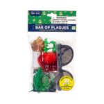 Passover Bag of Plagues, Plastic Toys, Vinyl Bag, 8.4"H