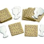 Passover Matzah & Cups Chipboard Table Scatters, Gold & Silver – Rite Lite