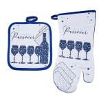 Passover Mosaic Pot Holder & Oven Mitt Gift Set, Cotton