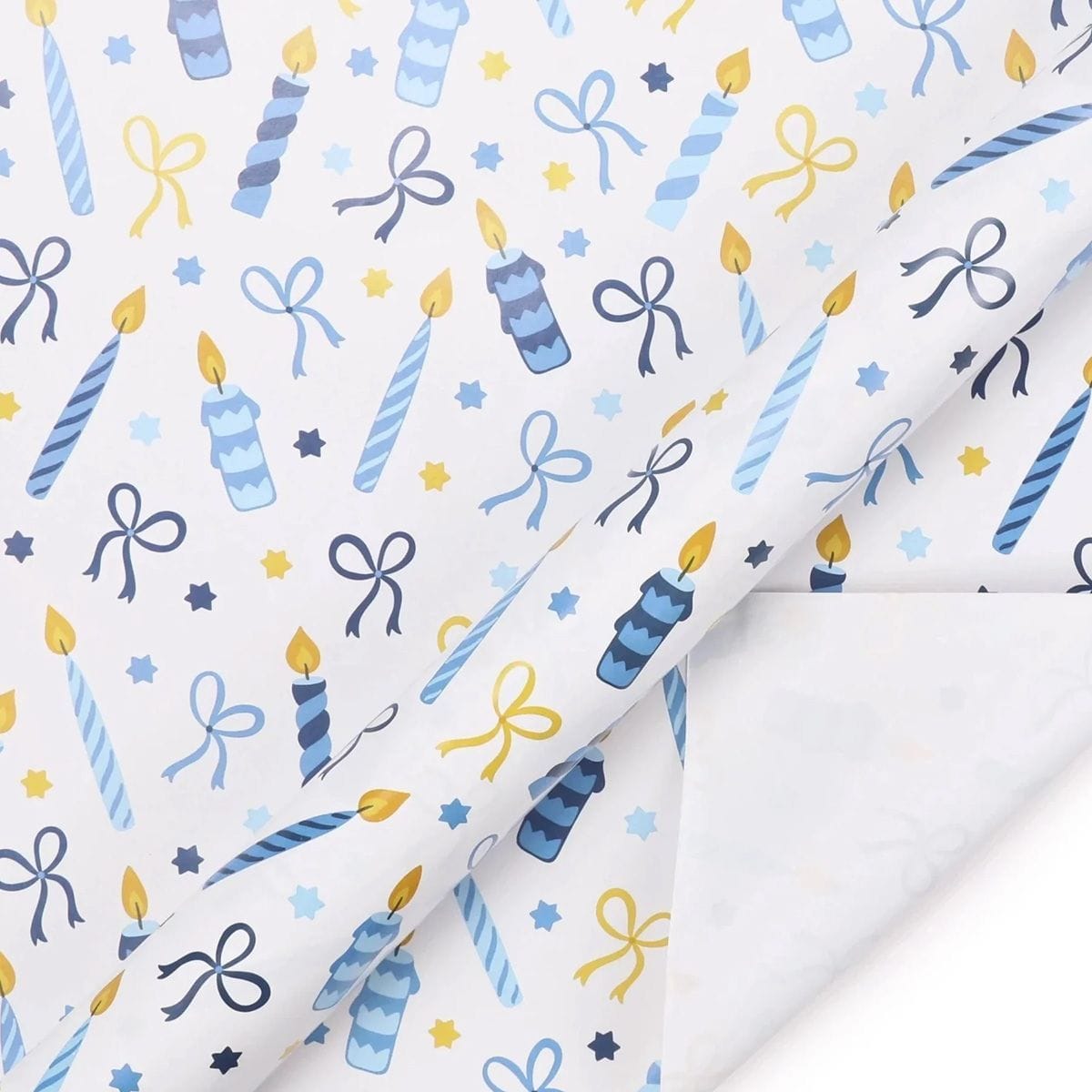6110443ae4df4d34bd05e17a9e045977.jpg Chanukah Gift Wrap Roll (Candles) - Image 1