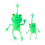 Passover Bungee Frogs "Hoppy & Froggy", Rubber, 6.3"H