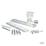 DIY Menorah Kit, Zinc-Plated, 40+ Pieces, 9" x 5"