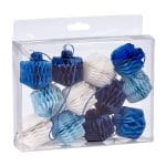 Honeycomb Dreidel Garland, 12 pc, Shades of Blue