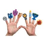 Chanukah Finger Puppets, Vinyl, 2.5", Set Of 8
