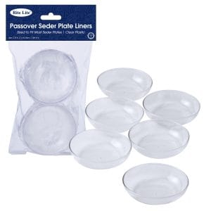 Seder Plate Liners, Clear Plastic, Set of 6, 2.75″ – Rite Lite