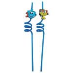 Chanukah Straws, Dreidel & Menorah, Plastic, 9", 4 pc