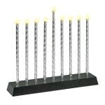 LED Menorah, Diamond-Cut Aluminium & Plastic, Multifunction