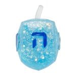 Squish Dreidel Filled with Glitter, Rubber, 3"
