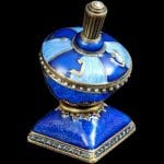 Dreidel, jeweled pewter