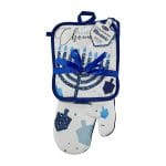 Chanukah Mosaic Pot Holder & Oven Mitt Gift Set