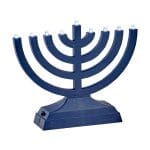 Go Menorah LED, Matte Navy, 6" x 5"