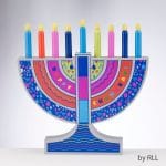 My Play Wood Menorah with Removable Wood Candles, 8.5"