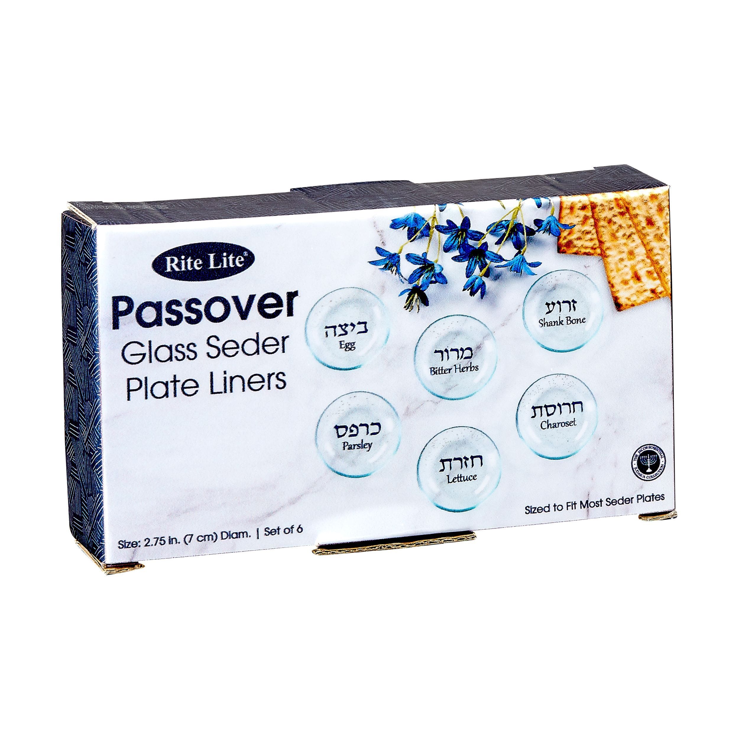 ebdf7894257d4af880b9f1c11cf8d056.jpg Seder Plate Liners with Dotted Accents, Glass, Set of 6 – Rite Lite