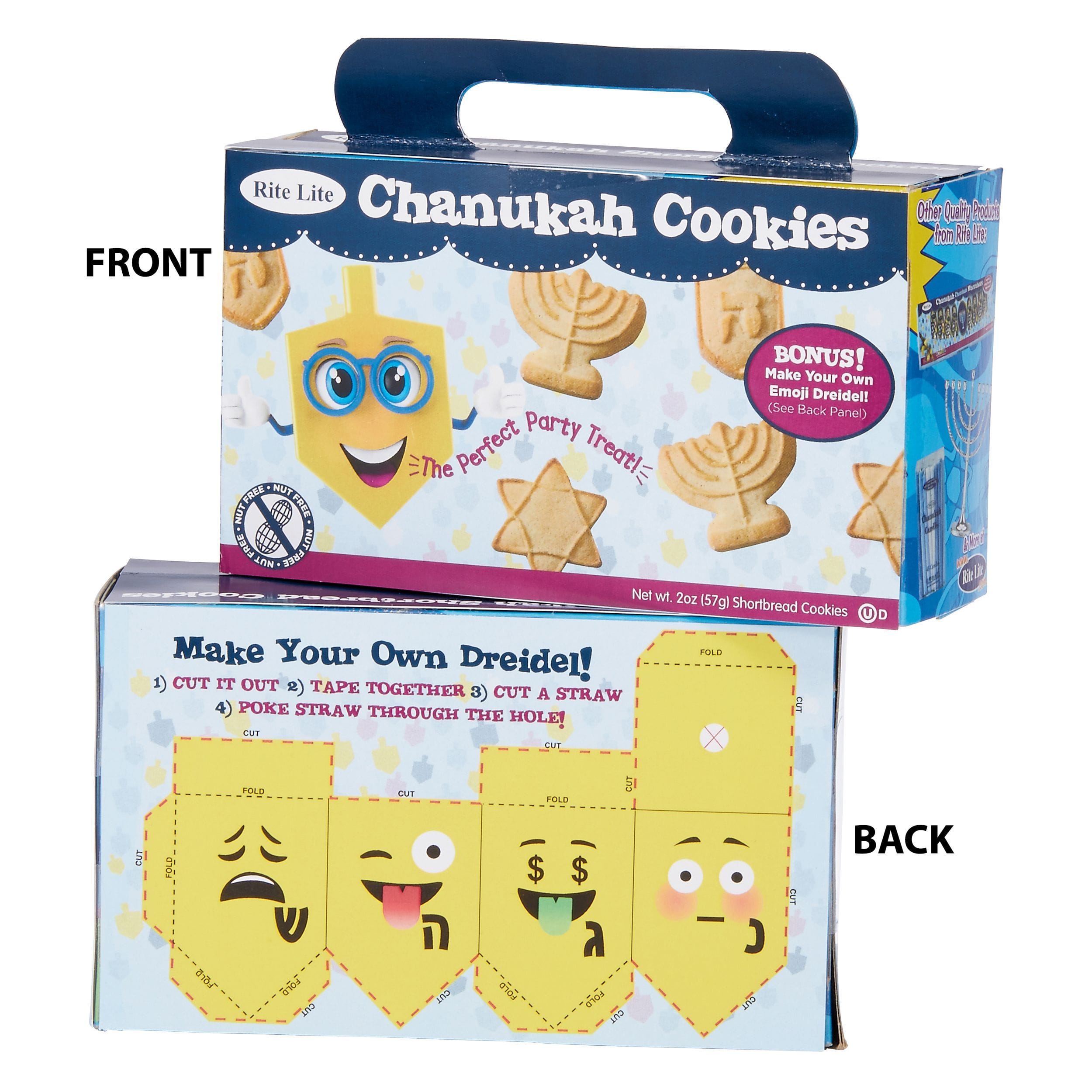 f784a7143f014a25afbe8848e7cb1aa7.jpg Chanukah Shortbread Cookies, 2 oz, Pareve - Image 1