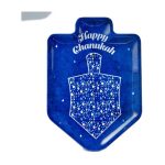 Chanukah Mosaic Melamine Serving Tray, Dreidel-Shaped, 12"