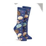 Chanukah Socks "Doughnuts", Cotton Blend, Adult Crew