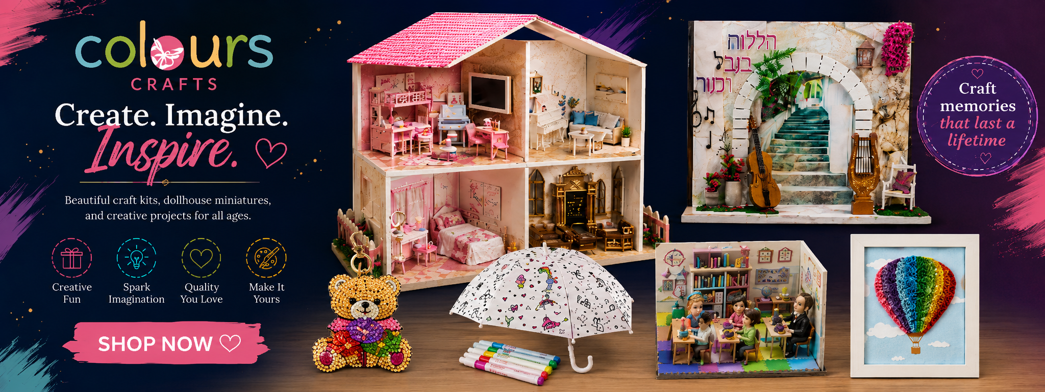 Colours Crafts - craft kits, dollhouse miniatures & creative projects