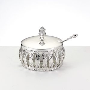 Silvertone Honey Dish