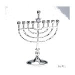 Traditional Menorah – Polished Silver-Tone Aluminium – Rite Lite