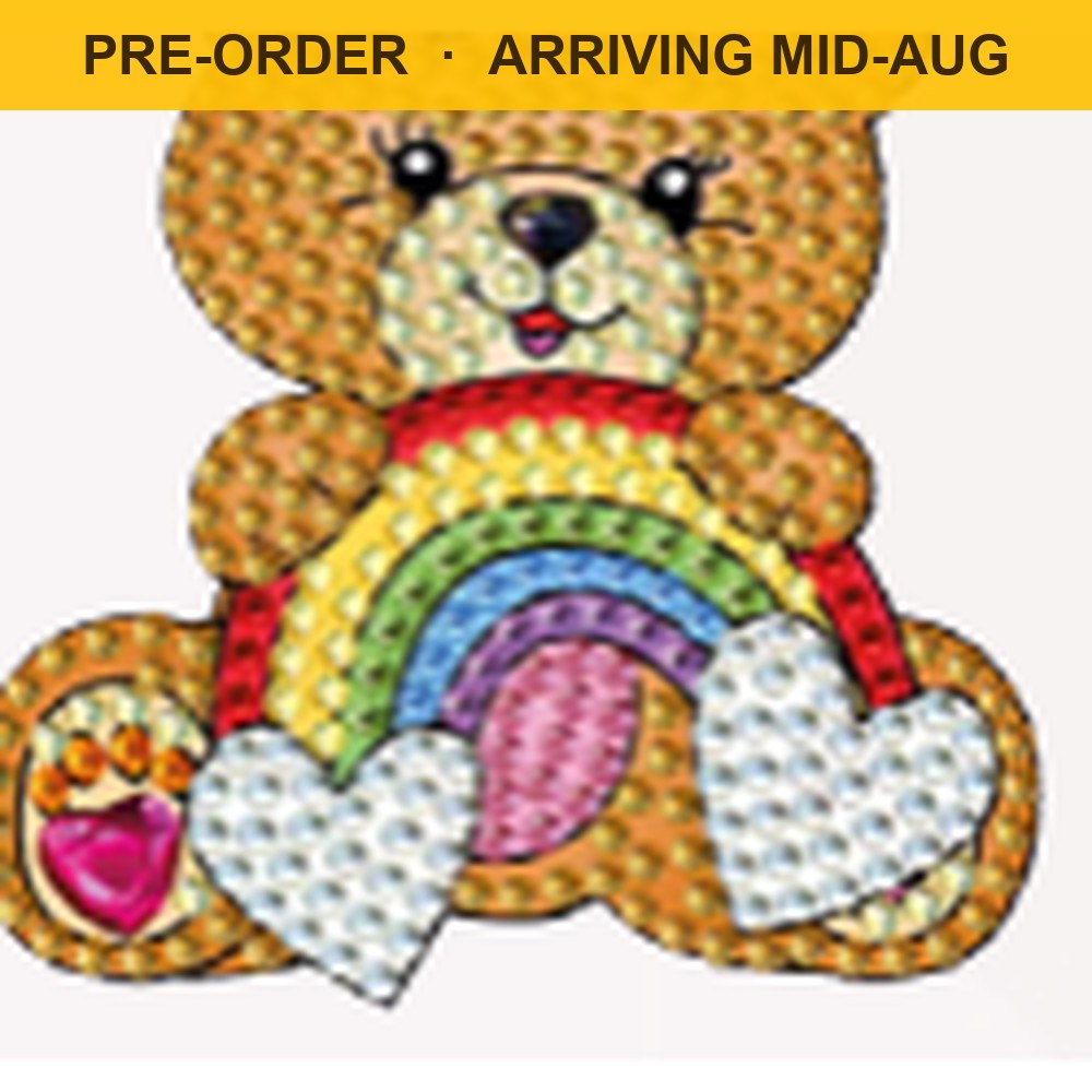 preorder-3464 Colours Craft Cheery Bear Keychain - Rainbow Bear - Image 1