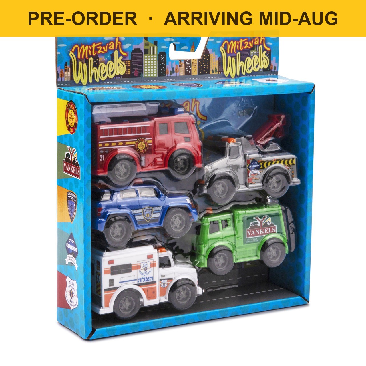 preorder-786138712113 Mitzvah Wheels 5 Mini Cars Set - Image 1