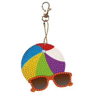 Colours Craft Rhinestone Beach Ball Keychain