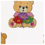Colours Craft Cheery Bear Keychain - Daisy Bear