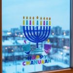 Chanukah Jumbo Glitter Window Gel Decoration – Rite Lite – view 2