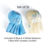 Set Of 10 Chanukah Balloons With Dreidel Shaped Confett… – Rite Lite – view 2