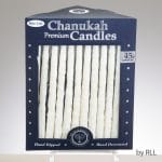 Premium Chanukah Candles – Frosted White on White – Rite Lite
