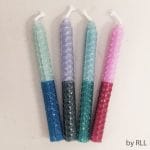 Chanukah Candles-Multi Colors 2 Tone Honeycomb Beeswax – Rite Lite – view 2
