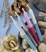 Chanukah Candles-Multi Colors 2 Tone Honeycomb Beeswax – Rite Lite – view 4