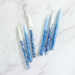 Premium Chanukah Candles – Blue/White Hand Decorated – Rite Lite – view 2