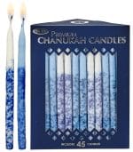 Premium Chanukah Candles – Blue/White Hand Decorated – Rite Lite – view 4