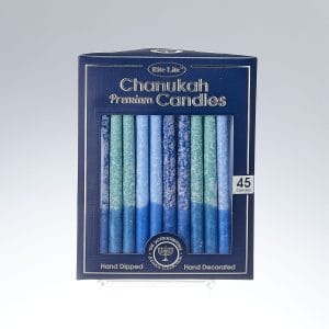 Premium Chanukah Candles – Frosted “Shades of Blue” – Rite Lite