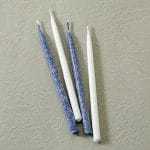 Premium Chanukah Candles – Frosted Blue and White – Rite Lite – view 2