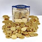 Belgian Milk Chocolate Chanukah Coins in Tub – Rite Lite – view 2