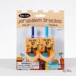 2 Jerusalem Decorated Wood Dreidels – Rite Lite