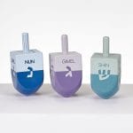 3 Lg Colorblock Handpainted Wood Dreidels,in Simplicity – Rite Lite – view 2