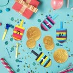 Striped Multicolor Hand Painted Dreidels – Rite Lite – view 3