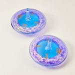 Set of 2 “Lava” Dreidel, Blue & Purple, Gold Glitter – Rite Lite – view 3