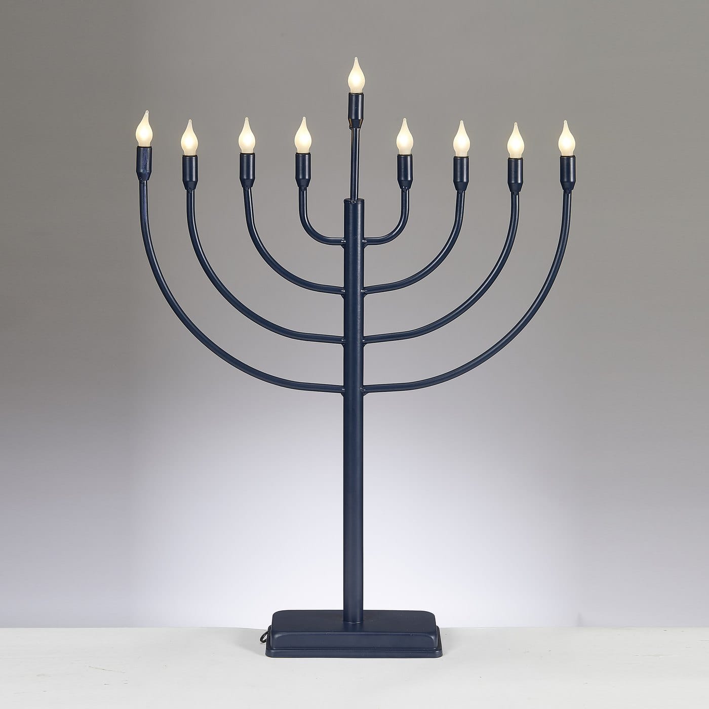 emj-17-1 LED Traditional Metal Electric Navy Menorah – Rite Lite