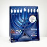 Navy LED Glow Menorah, Multifunction & Color Changing – Rite Lite – view 2